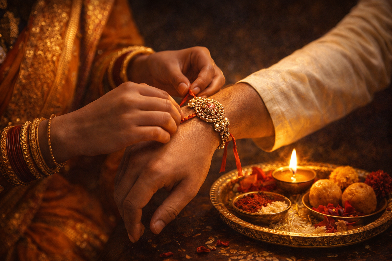 Raksha Bandhan Rakhi Tying Images -- HD Wallpaper